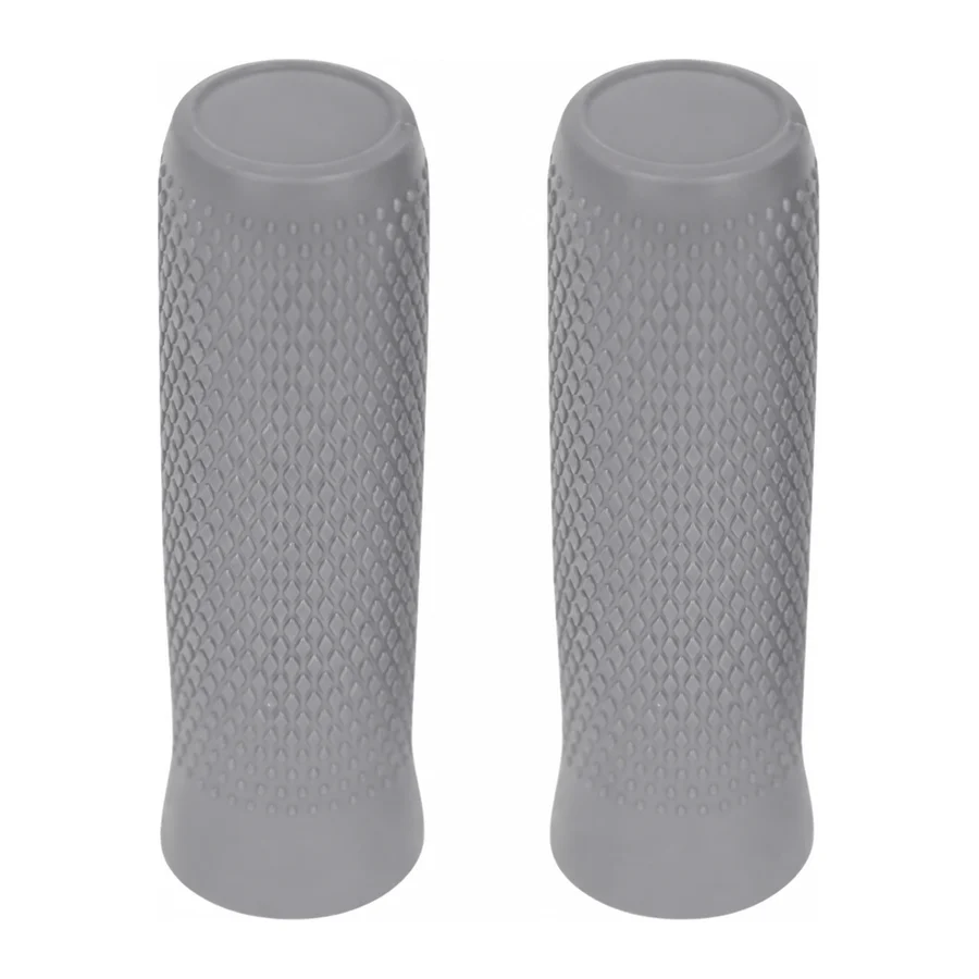 Handlebar grips, light grey, straight, pair