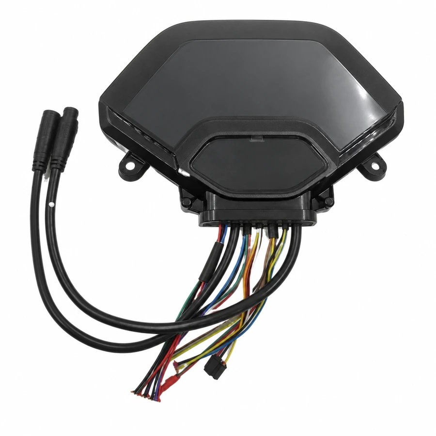 Dashboard, wide stem-top display, for 46.8 V vehicles