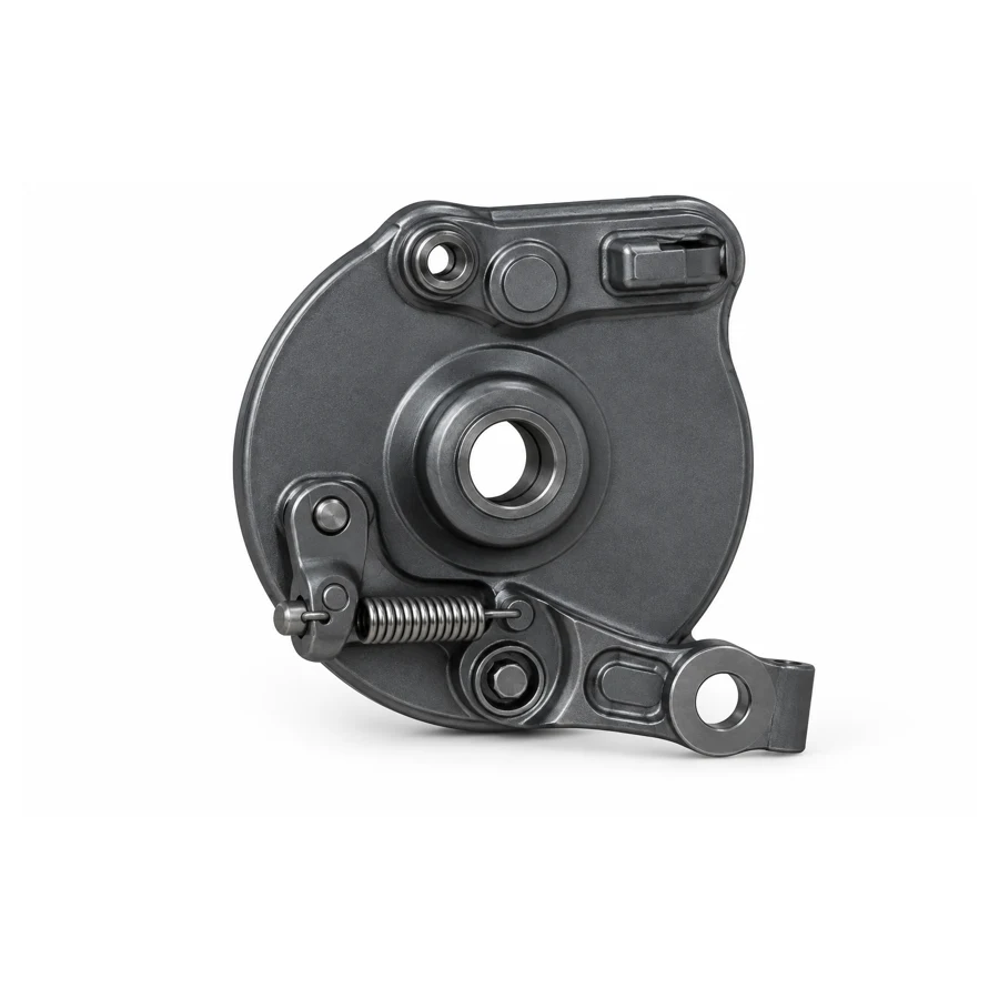 Rear drum brake, with return spring