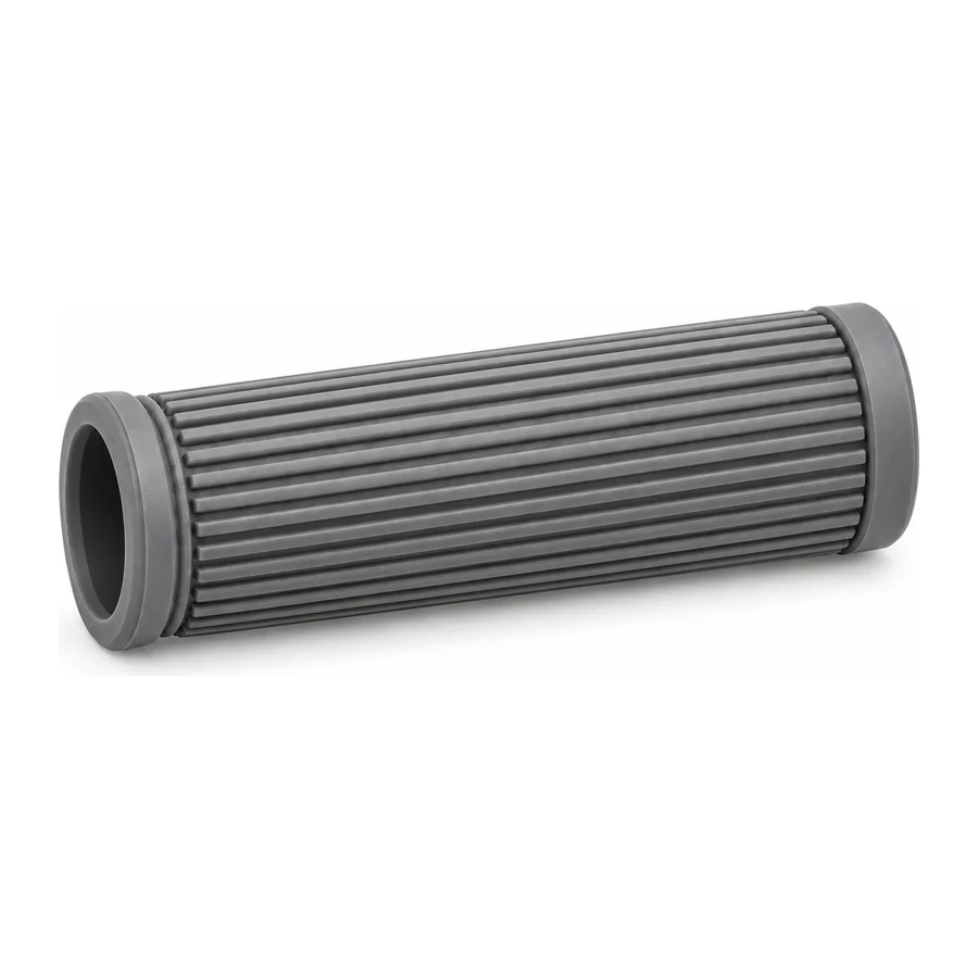 Handlebar grip, long, grey