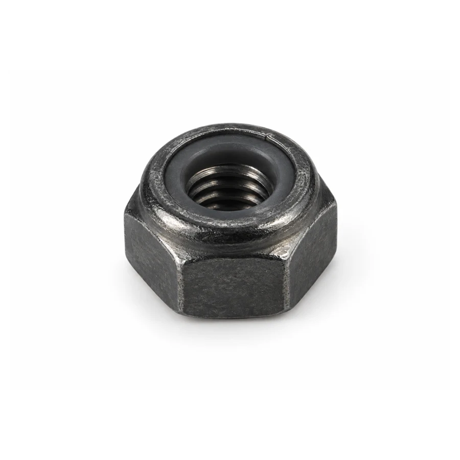 Nylon-insert lock nut, M5, black