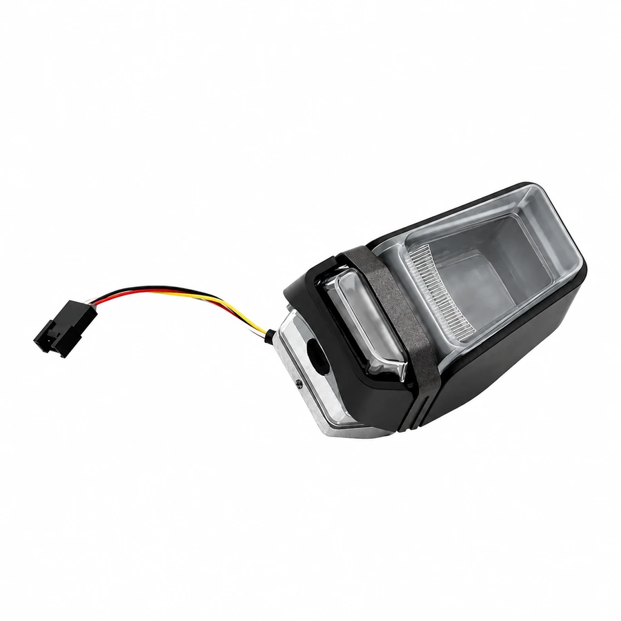 Headlight, front, rectangular lens